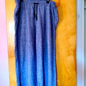 Women’s Linen Blend Wide Leg Pants